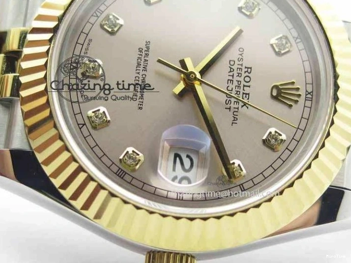 MiroTime 0501 DateJust II 41mm SS YG BP Maker Best Edition Silver Diam Dial On Jubilee Bracelet A Casual 3660